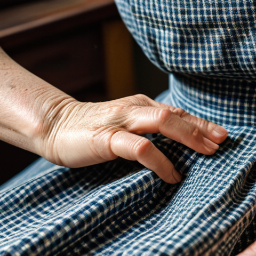 Vintage Dress Close-Up**
"Close-up of a fully clothed woman examining the fabric of a vintage dress, safe for work, appropriate content, modest clothing, professional setting, perfect anatomy, natural proportions, detailed stitching, soft natural lighting, showcasing the texture and pattern of the old fabric, well-formed hands, proper finger count, family-friendly."
**