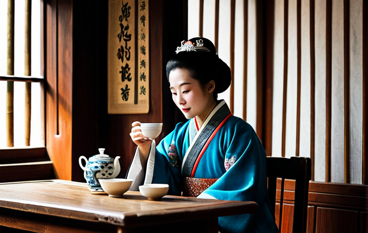 국내 빈티지 숍 추천 - Shanghai Street Style - Vintage Meets Modern**

"A stylish woman walks down a Shanghai street, weari...