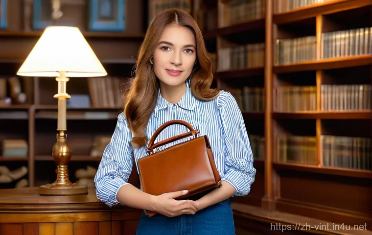 디자이너 브랜드 빈티지 아이템 - **Vintage Handbag Appraisal Focus:** A sophisticated woman, in her late 20s, with elegant, neatly st...