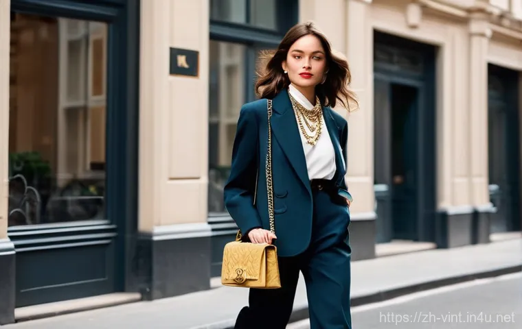 디자이너 브랜드 빈티지 아이템 - **Vintage Handbag Appraisal Focus:** A sophisticated woman, in her late 20s, with elegant, neatly st...